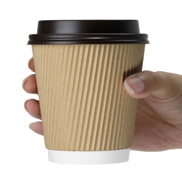10 oz. Kraft Ripple-Wall Paper Coffee Cups