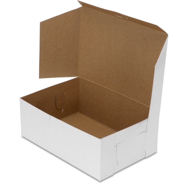 8 x 5-1/2 x 3" White Bakery Boxes