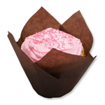 Small Chocolate Tulip Cupcake Liners 2 x 2 x 3.5 in. (3-4 oz.)