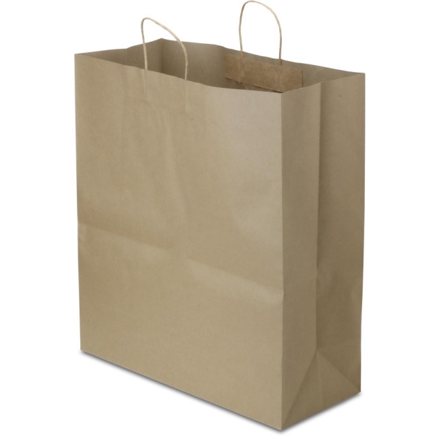 Heavy Duty Brown Kraft Twisted Paper Handle Shopping Bags - 18 x 7.5 x 20 in.