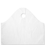 21" x 18" + 10" White Super Wave Carry Out Bags (500/case)