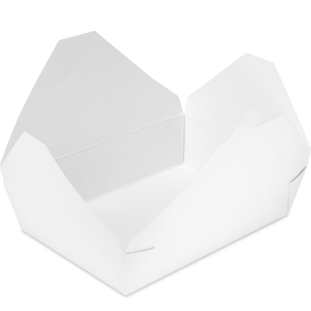 Bio-Pak White #2 Compact Meal Boxes