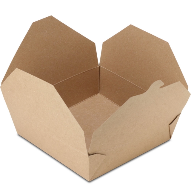 100% RECYCLED BioPlus Earth #5 Brown Kraft Food Boxes