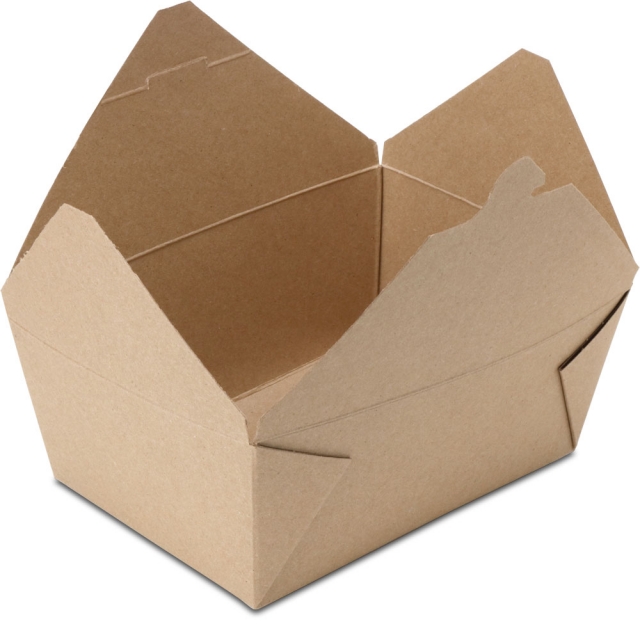 100% RECYCLED BioPlus Earth #4 Brown Kraft Food Boxes