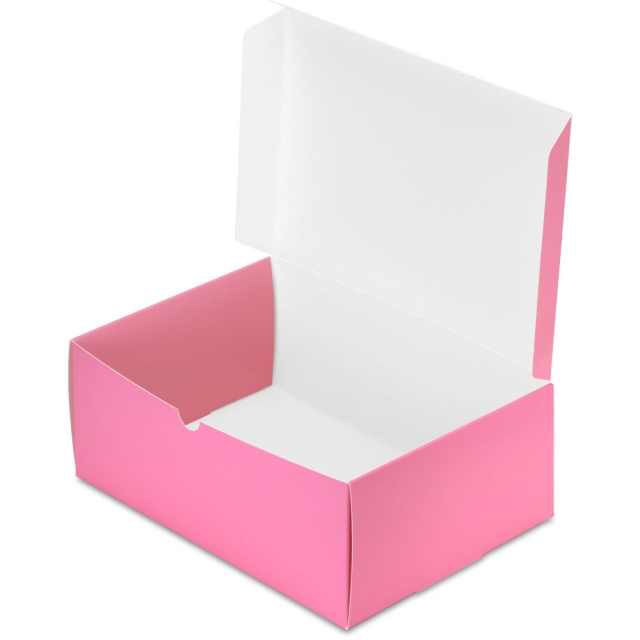 10 x 7 x 4 in. Double Tuck Pink Cupcake Bakery Boxes