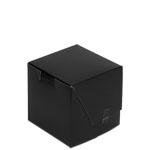4 x 4 x 4" Black Individual Cupcake Bakery Boxes