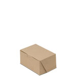 5-1/2 x 4 x 2-7/8" 100% Recycled Brown Kraft Bakery Boxes