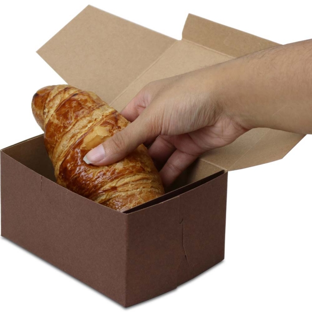 5-1/2 x 4 x 2-7/8" Chocolate Brown Bakery Boxes