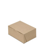 7 x 5 x 3" 100% Recycled Brown Kraft Bakery Boxes