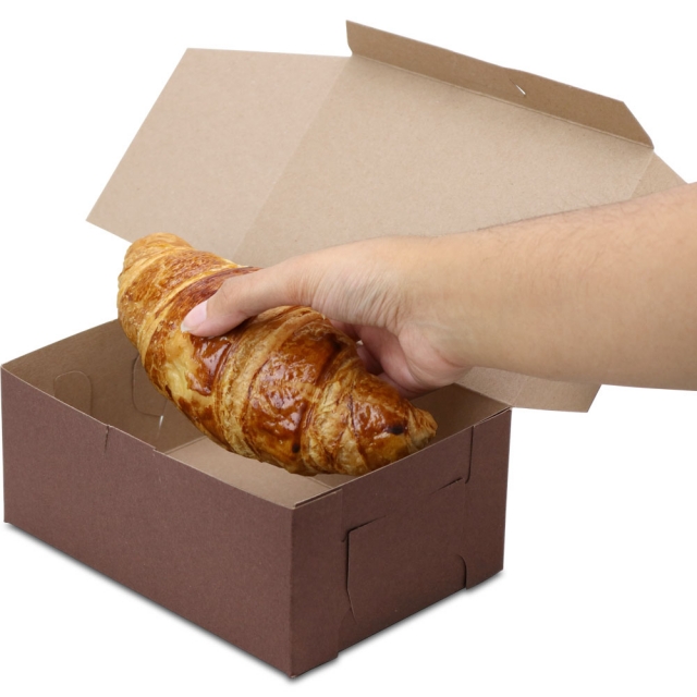 7 x 5 x 3" Chocolate Brown Bagel / Bakery Boxes