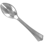 Reflections Silver Disposable Cutlery Spoons - Heavy Weight 6.25"