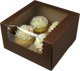 7 x 7 x 4" Chocolate Brown Pastry Bakery Boxes with Window