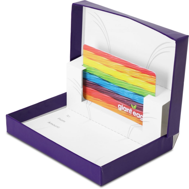 Purple Ice Gift Card Boxes w/ White Interior