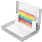 Silver Ice Gift Card Boxes w/ White Interior