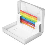 Silver Metallic Gift Card Boxes w/ White Interior