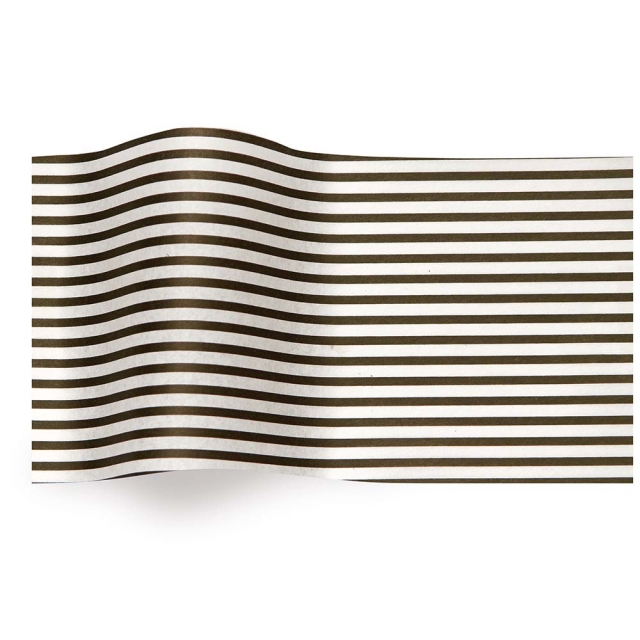 Black White Pinstripe Tissue Paper - Pattern Retail Tissue - 20 x 30 in.