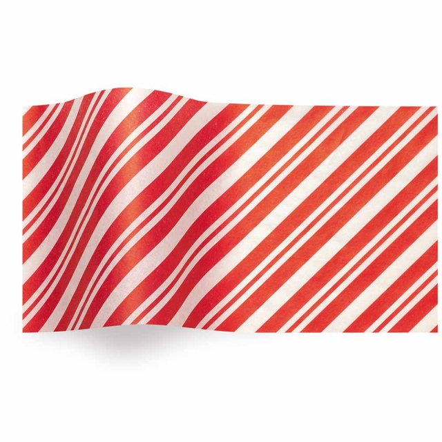 Peppermint Stripe Tissue Paper - Pattern Retail Tissue - 20 x 30 in.