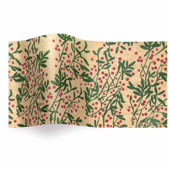Happy Holly Days Tissue Paper - Pattern Retail Tissue - 20 x 30 in.