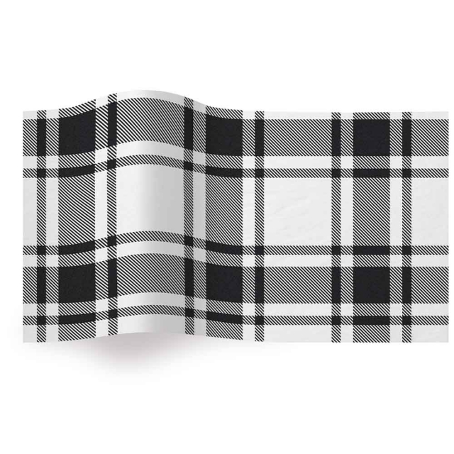 Cozy Comfort Plaid Tissue Paper - Pattern Retail Tissue - 20 x 30 in.