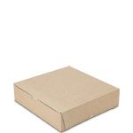 10 x 10 x 2.5" - Natural Brown Kraft Outside w/ White Inside Pie / Bakery Boxes