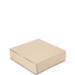 9 x 9 x 2-1/2" 100% Recycled Brown Kraft Pie / Bakery Boxes