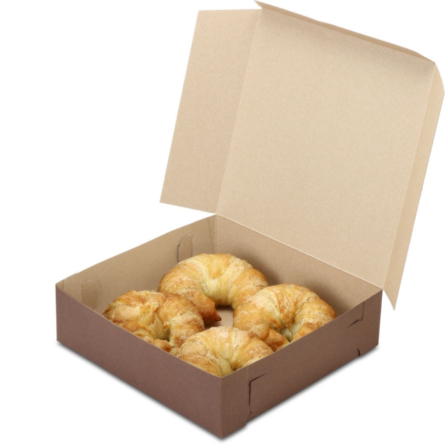 9 x 9 x 2-1/2" Chocolate Brown Pie / Bakery Boxes