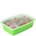 38 oz. Lime Green Plastic Meal Prep / Takeout Container