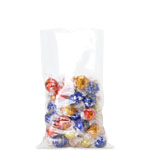 6.75 x 10.75 in. Clear Flat Clear Poly Plastic Food Bags