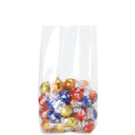 4.5 x 2.75 x 10.75 in. Clear Gusseted Clear Poly Plastic Food Bags
