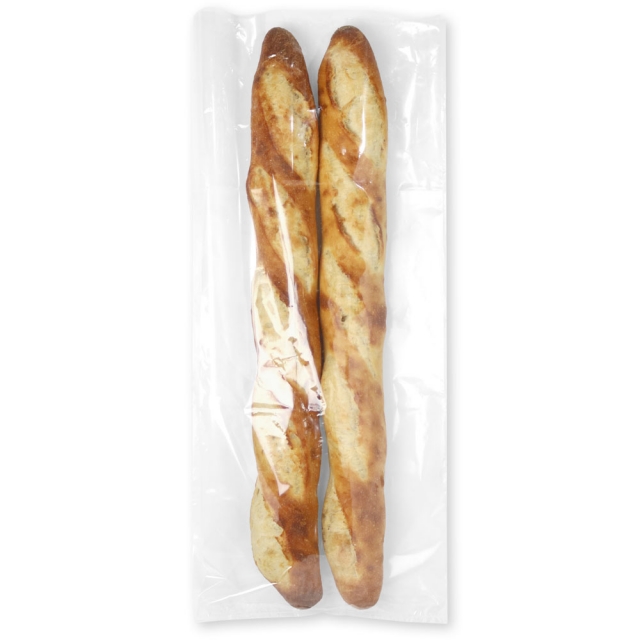 10 x 8 x 24 in. Clear Gusseted Clear Poly Plastic Food Bags