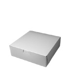 8 x 8 x 2.5" Matte White Pie / Bakery Boxes