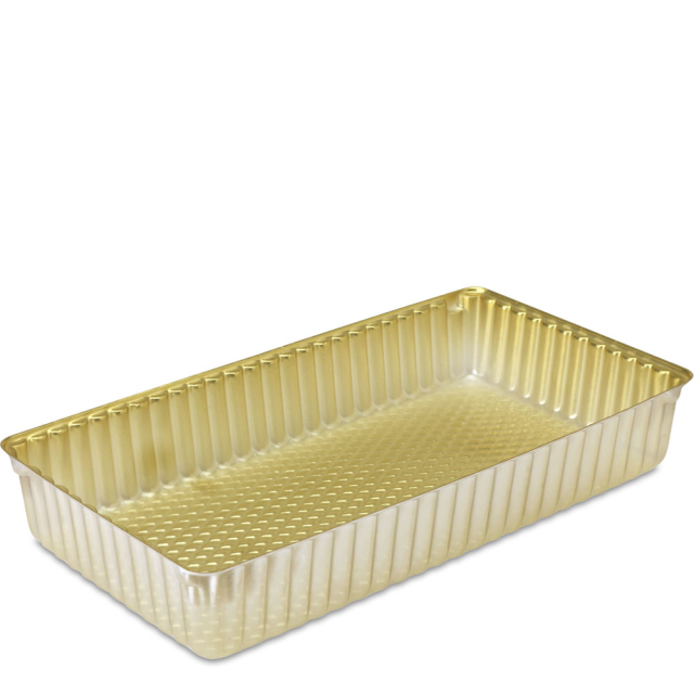 Single-Cavity Gold Candy Box Inserts - 6.5 x 3.5 in.