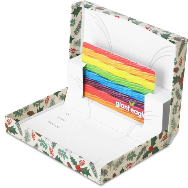Holly Jolly Gift Card Boxes w/ White Interior