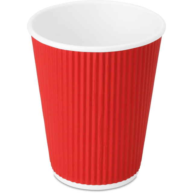 12 oz. Red Ripple Coffee Cups