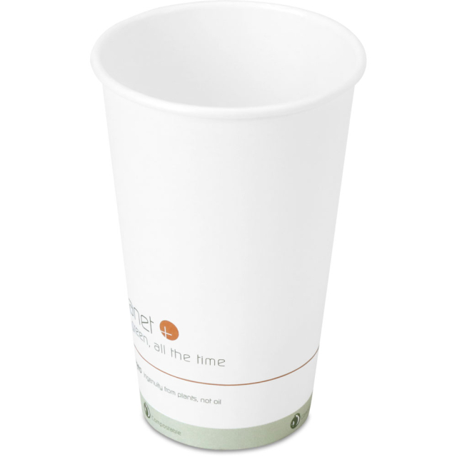 16 oz. Planet Compostable Paper Coffee Cups