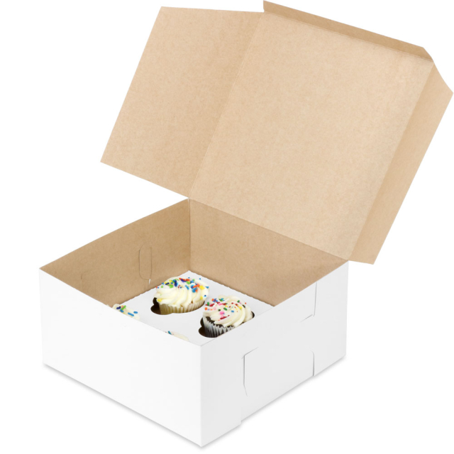10 x 10 x 5.5" White Cake Bakery Boxes