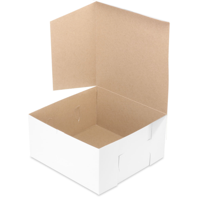 12 X 12 X 6 White 1-Pc. Lock-Corner Bakery Box