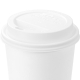 White Lids for Disposable Coffee Cups - Sipper / Dome Style - Fits 10, 12, 16, 20, 24 oz. Dart Solo