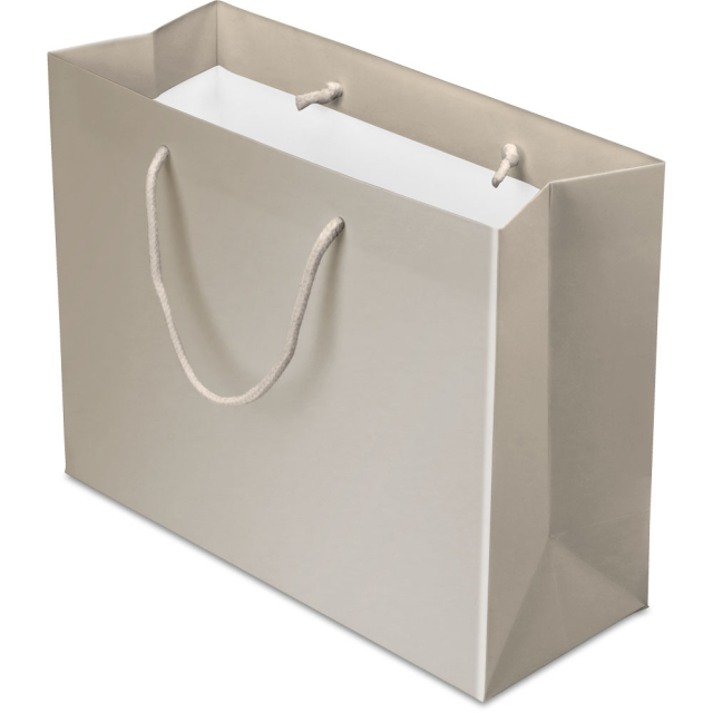 13 x 5 x 10 in. - Champagne Matte Eurotote Paper Shopping Bags