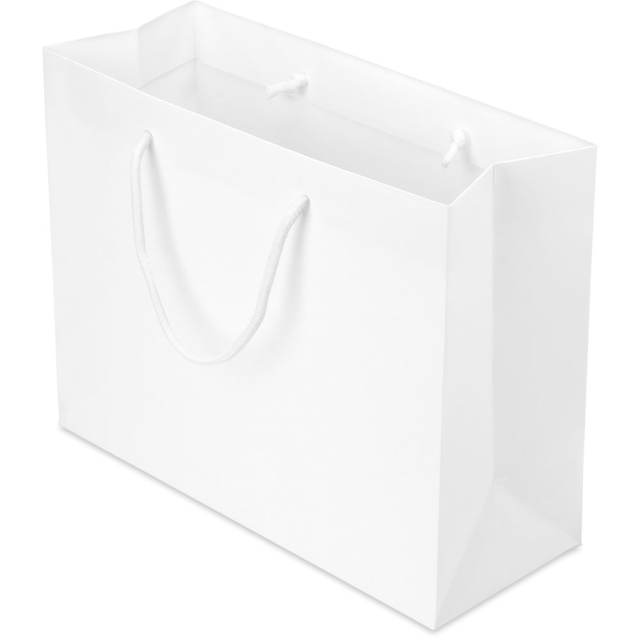 13 x 5 x 10 in. - White Matte Eurotote Paper Shopping Bags
