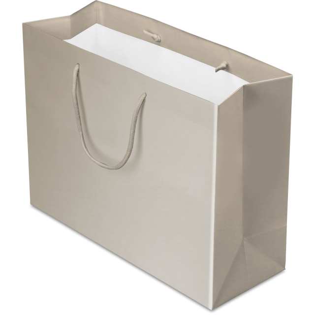 16 x 6 x 12 in. - Champagne Matte Eurotote Paper Shopping Bags