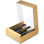Spun Gold Three Wine Bottle Box