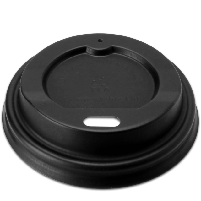 Black Compostable Coffee Cup Lid for 4 oz. Cups