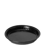 10.25 in. Round Black Baking Tray with Rolled Rim