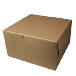 9 x 9 x 5" 100% Recycled  Brown Kraft Bakery Boxes