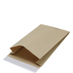 Natural Brown Kraft Dura-Bag Shipper w/ Gusset - 8-1/2 x 3-1/4 x 14-1/2 in.