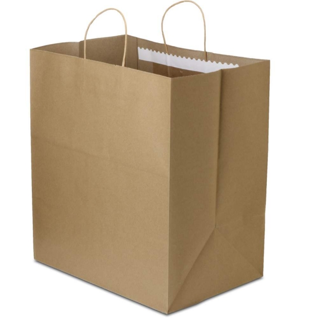 Tamper Resistant Paper Take Out Bags - 14.5 x 10 x 16.25 in.