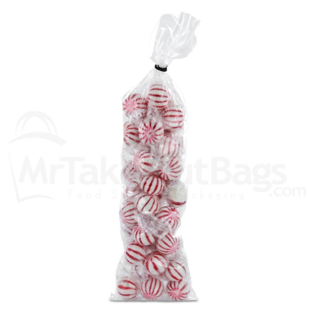 4 x 14 in. Clear Flat Clear BOPP Plastic Food Bags