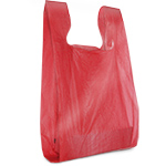 Red T-Shirt Bag - 12 x 7.5 x 23 in.
