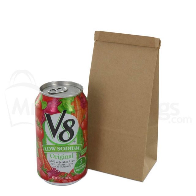 1/2 lb. Recycled Brown Kraft Tin Tie Bags with PLA Liner